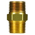 Jmf Company 1/4 in. MPT Yellow Brass Hex Nipple 4338703